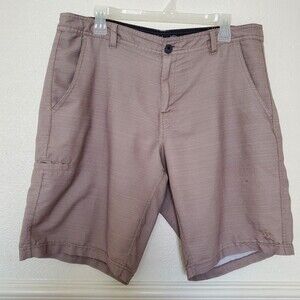 Da Hui Mens 35 Brown Hybrid Collection Shorts Swim Trunks Pockets Casual